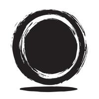 Monochrome Enso Circle Stroke vector