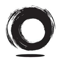 Soft Ink Enso Circle Art vector