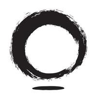 Messy Ink Enso Brush Stroke vector