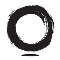 Distressed Enso Circle Brush vector