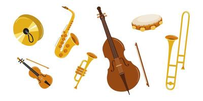 Musical instruments displayed in vibrant colors for artistic inspiration and creativity vector