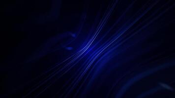 Digital data flow motion background animation with a fast moving stream of flowing blue fiber optic light data nodes and particles. This modern technology background is full HD and a seamless loop. video