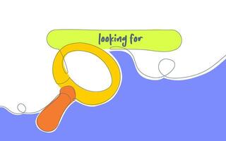 Search Concept in Line Art Style vector