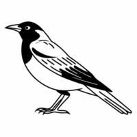 Minimalist Bird Icon Illustration for Creative Design Project vector