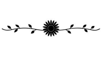 Beautiful Flower Ornament with Underline Artistic Design vector