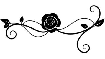 Elegant Floral Ornament with Underline Design vector