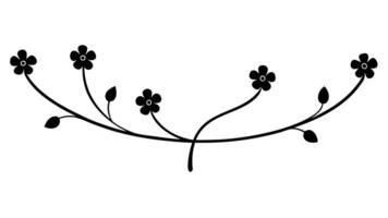 Classic Flower Ornament with Underline Graphic Project vector