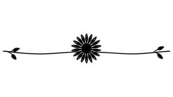 Decorative Floral Frame with Underline for Creative Projects vector