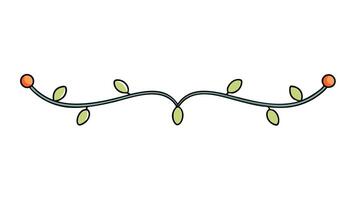 Underline Flower Ornament for Decorative Designs vector