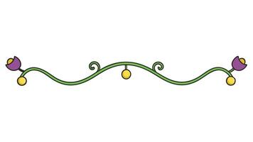 Beautiful Underline Flower Ornament Decorative Designs vector