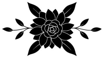 Flower Ornament Underline for Graphic Projects vector