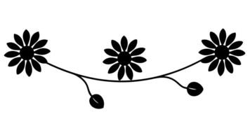 Flower Ornament Silhouette Illustration for Decorative and Artistic Use vector