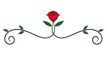 Beautiful Flower Ornament with Underline for Artistic vector