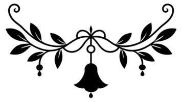 Floral Flower Silhouette Design Decorative and Artistic Use vector