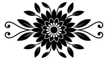 Decorative Floral Silhouette Design Illustration for Timeless Artistic vector