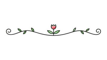 Decorative Floral Frame with Underline Creative Projects vector