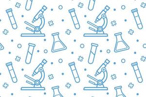 Medical instruments pattern. Laboratory. Diagnostics. illustration in flat style. vector