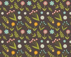 Floral pattern. illustration in flat style. vector