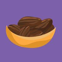 Flat Design Sweet Dates for Iftar and Ramadan Blessings vector