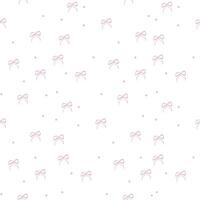 Elegant Pink Bow Seamless Pattern for Decorative Designs vector
