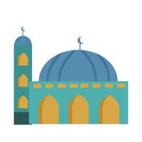 Flat Design Majestic Mosque with Islamic Architecture vector