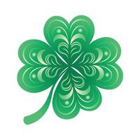 Green Gradient Four Leaf Clover vector