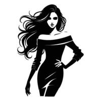 silhouette of a woman vector