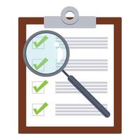 Quality control inspection test pass check mark illustration graphic icon vector