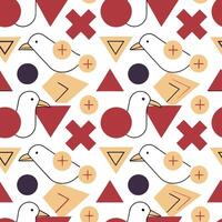 Albatross Seamless Pattern Design Beautiful vector