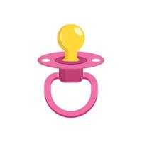 A pacifier with a yellow bulb on it vector