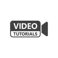 tutorials icon on white background vector