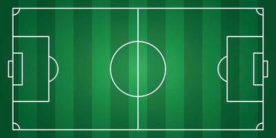 Soccer field with green lines and white lines vector