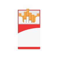 Cigarettes in a red box on a white background vector