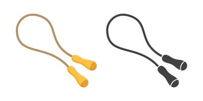 A pair of jump ropes on a white background vector