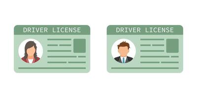 Driver license and driver license vector