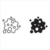 Cancer cell icon set.cancer disease illustration on white background. vector