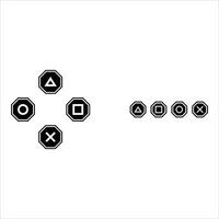 playstation cross, triangle square, circle design game symbol icon on white background. vector