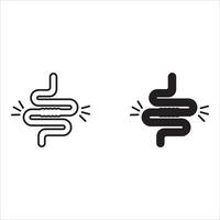 Gut constipation icon design. Gut constipation icon in flat style design. illustration. vector