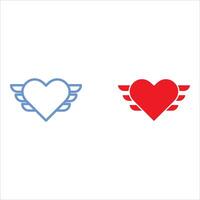 Collection of Love Heart Symbol Icons . Love Set with Solid and Outline Hearts vector