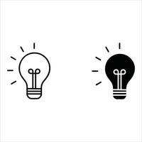 Lamp icon set. Light bulb icon . idea symbol. vector