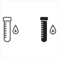 Blood test - Complete blood count CBC icon - information about white and red cells and concentration of hemoglobin and hematocrit. vector