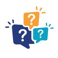 Illustration of exclamation and question mark in speech bubble, icon. vector