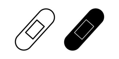 Adhesive plaster Icon set,Symbol isolated white background. illustration. color editable. vector