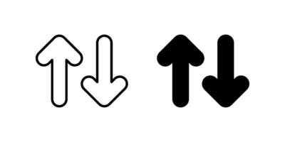 arrows sort Icon set. Symbol isolated white background. illustration. color editable. vector