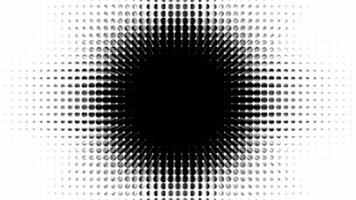 Black and White Halftone Round Transition Mask with Light Rays video