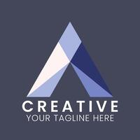 creative logo design template with triangle shape vector