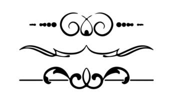 decorative art vintage frame and border on white background vector