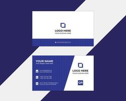 business card design . double sided business card template modern and clean style . vector
