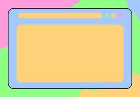 A computer screen with a colorful background vector