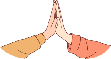Hands of two men join demonstrate warm relationships and presence of care and support. Warm relationships between people due to empathy and close connection or willingness to help. png